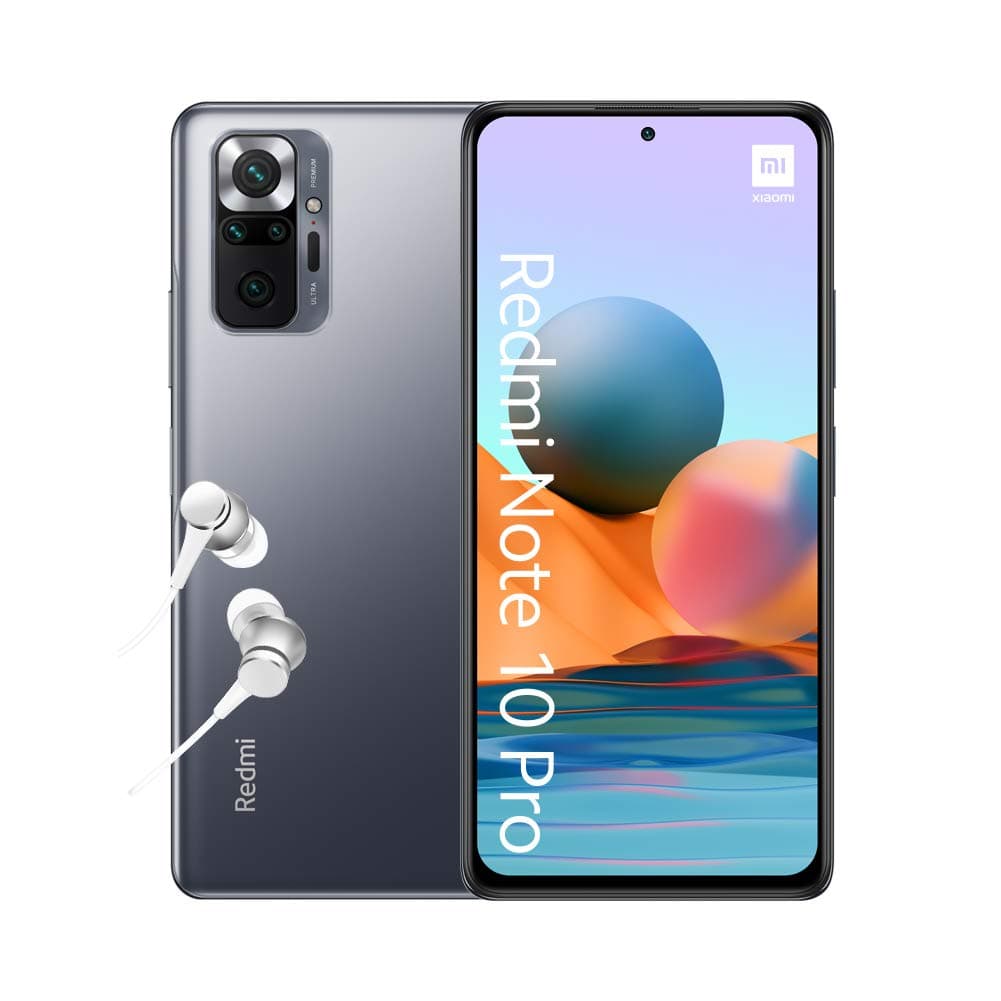 Xiaomi Redmi Note 10 Pro - Smartphone 6+128GB, 6,67” 120Hz AMOLED DotDisplay, Snapdragon 732G, 108MP Quad Camera, 5020mAh, Onyx Gray (UK Version + 2 Years Warranty)