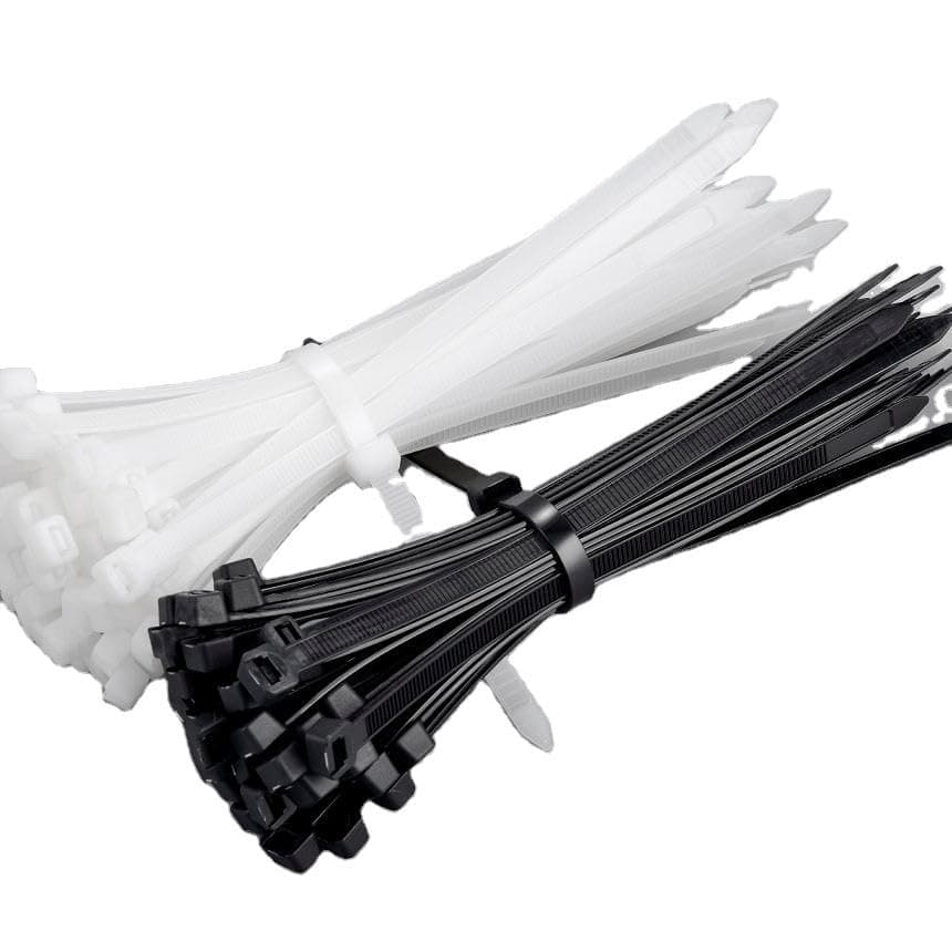 40cm Nylon Cable Tie with Self Lock Design, 100 PCS white and 100 PCS black Zip Ties 15.8 Inches for Various Using Scenarios, Heavy Duty Cable Ties Indoor Outdoor Necessary Tools
