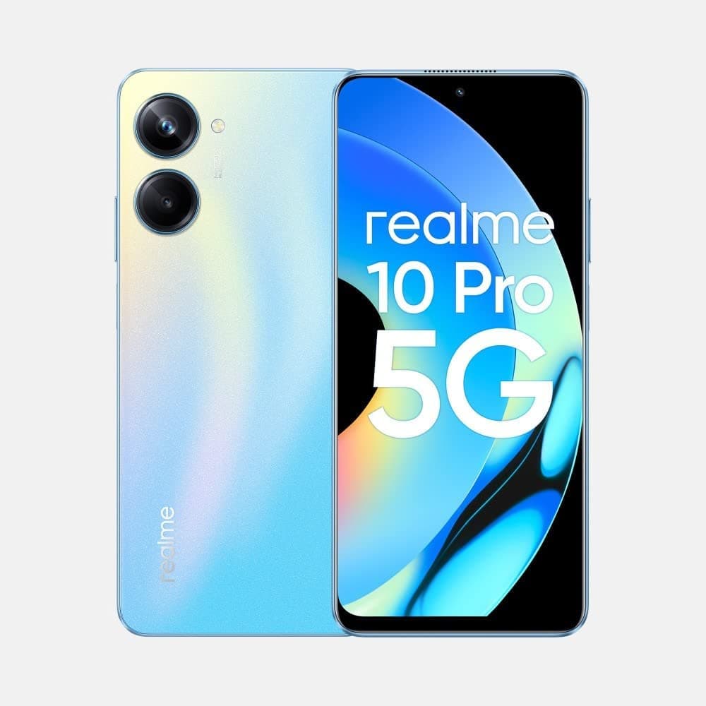 Realme 10 Pro Dual-SIM 128GB ROM + 6GB RAM (GSM | CDMA) Factory Unlocked 5G Smartphone (Nebula Blue) - International Version