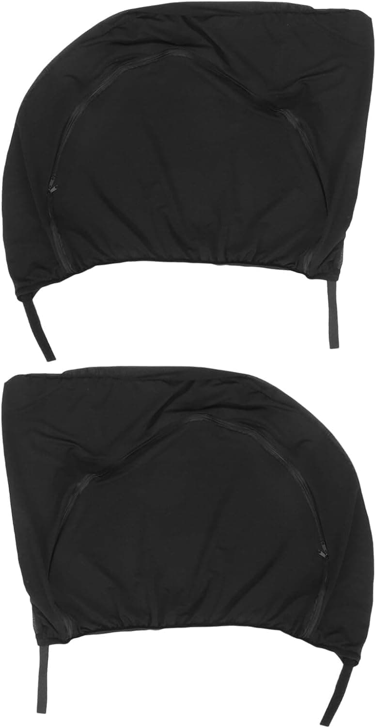 Tazweeq 4 Pcs Car Window Shades with Zipper, Universal Zipper Front and Rear Window Covers, Auto Accessories Breathable Mesh Side Window Sunshades Cover Fit for SUVs, Cars, Trucks