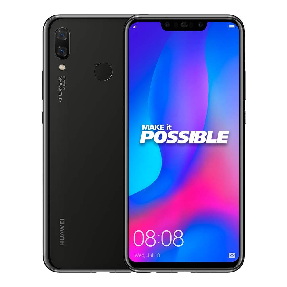 Huawei Nova 3 Dual SIM - 128GB, 4GB RAM, 4G LTE, Black, 6.3 Inch