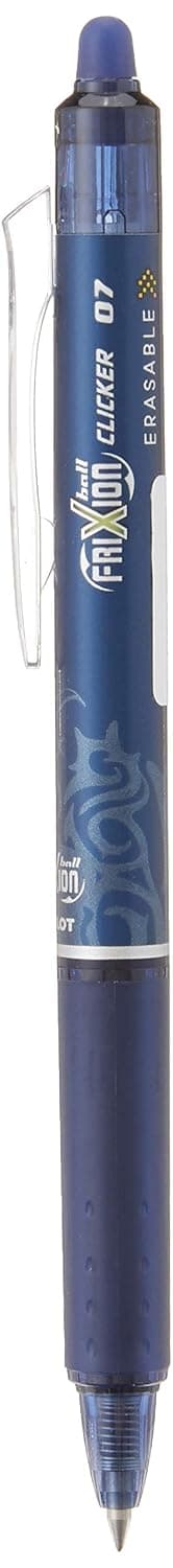 Pilot Pen Frixion Clicker Erasable Fine Point Pen, Navy,Pack of 12