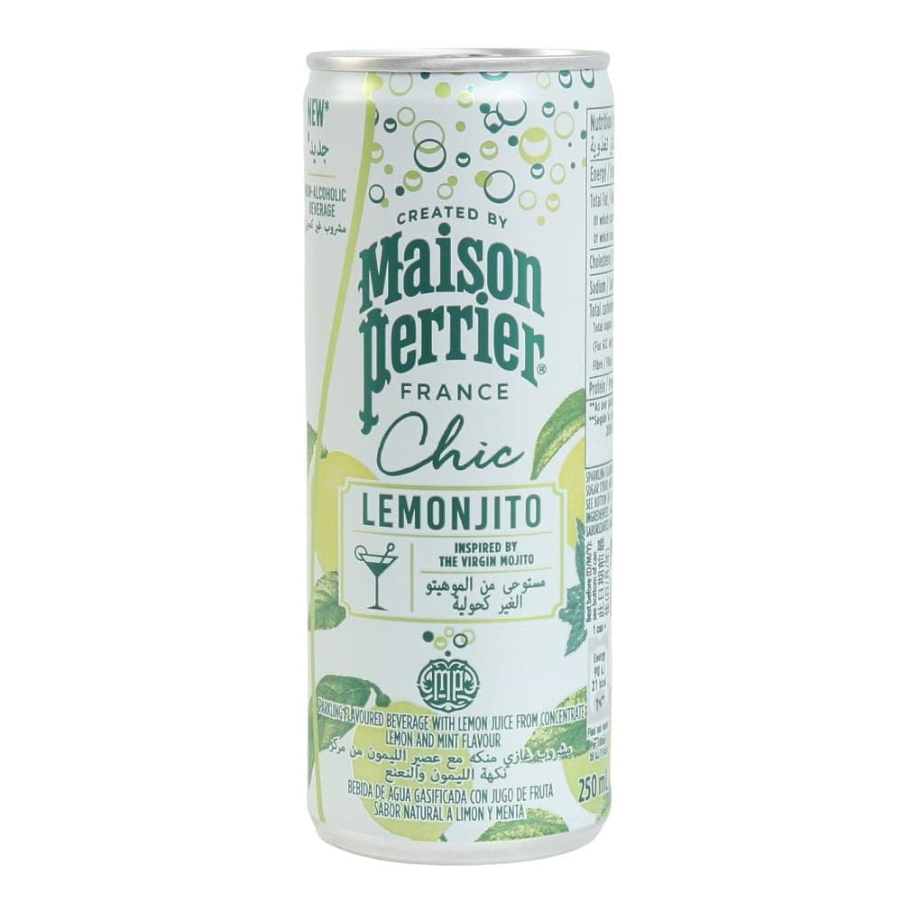 Perrier Maison Chic Lemonjito Flavoured Sparkling Beverage Slim Can 250 ml