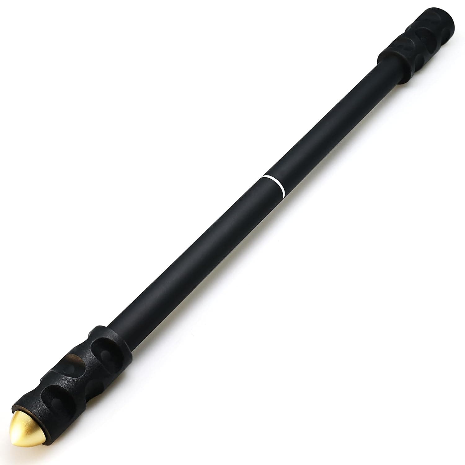 Pen Spinning Mod Golden Bullet, Non Slip Coated Long Heavy Weighted Spin Pen for Beginner and Intermediate, Black