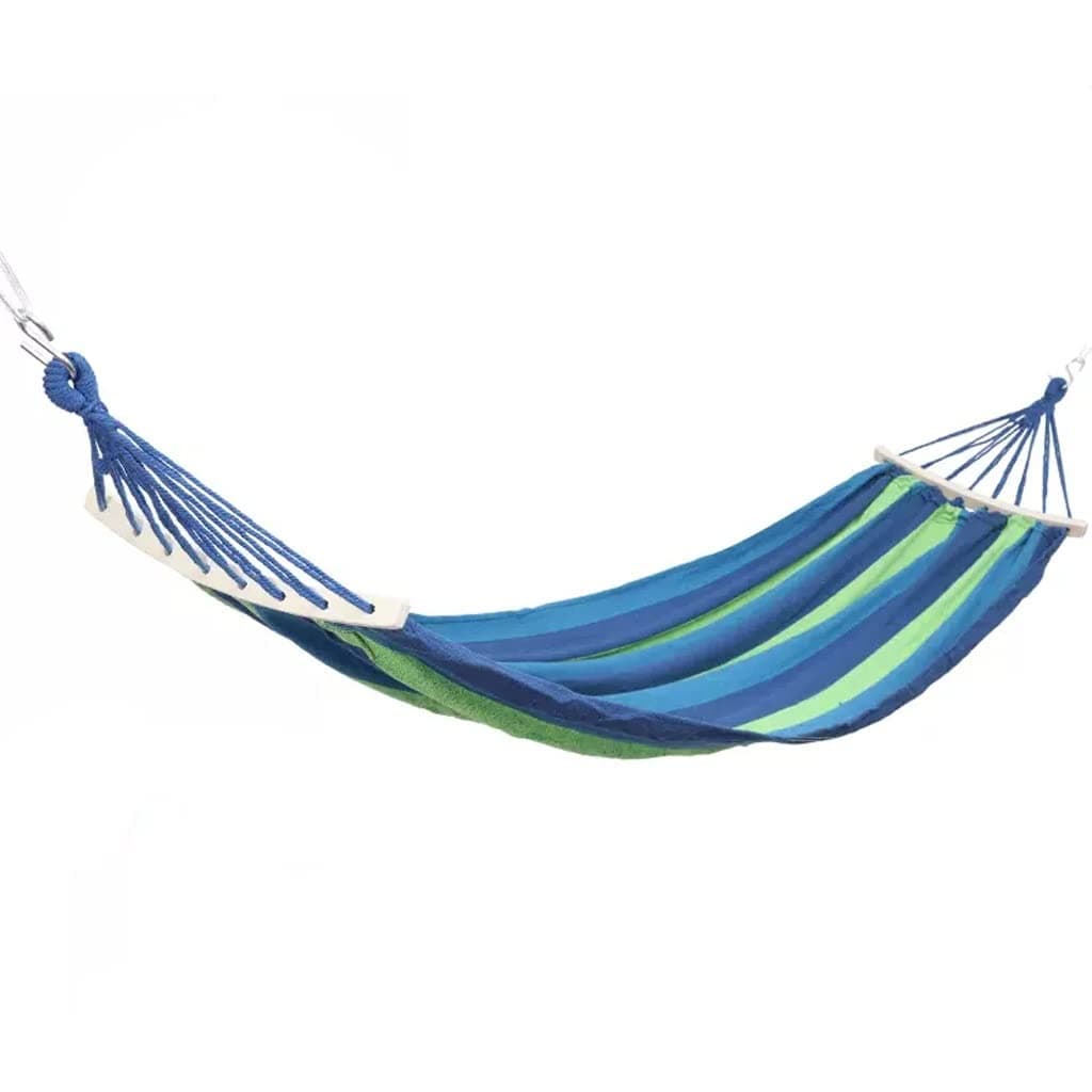 Outdoor Hammock Anti-rollover Travel Camping Portable Hammock Hanging Chair Outdoor Portable Camping Travel Equipment (Color : Blue, Size : 190 * 150cm)