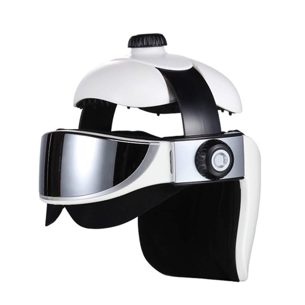 Relax Acupuncture Points Electric 2 In 1 Head Eye Massager Health Care Adjustable Size Relaxation Massage Helmet Brain Massage