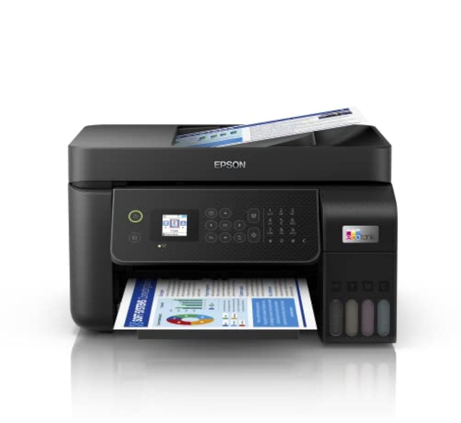 Epson Ecotank L5290 Office Ink Tank Printer A4 Colour 4-In-1 Printer With Adf, Wi-Fi And Smart Panel Connectivity And Lcd Screen, Black Large