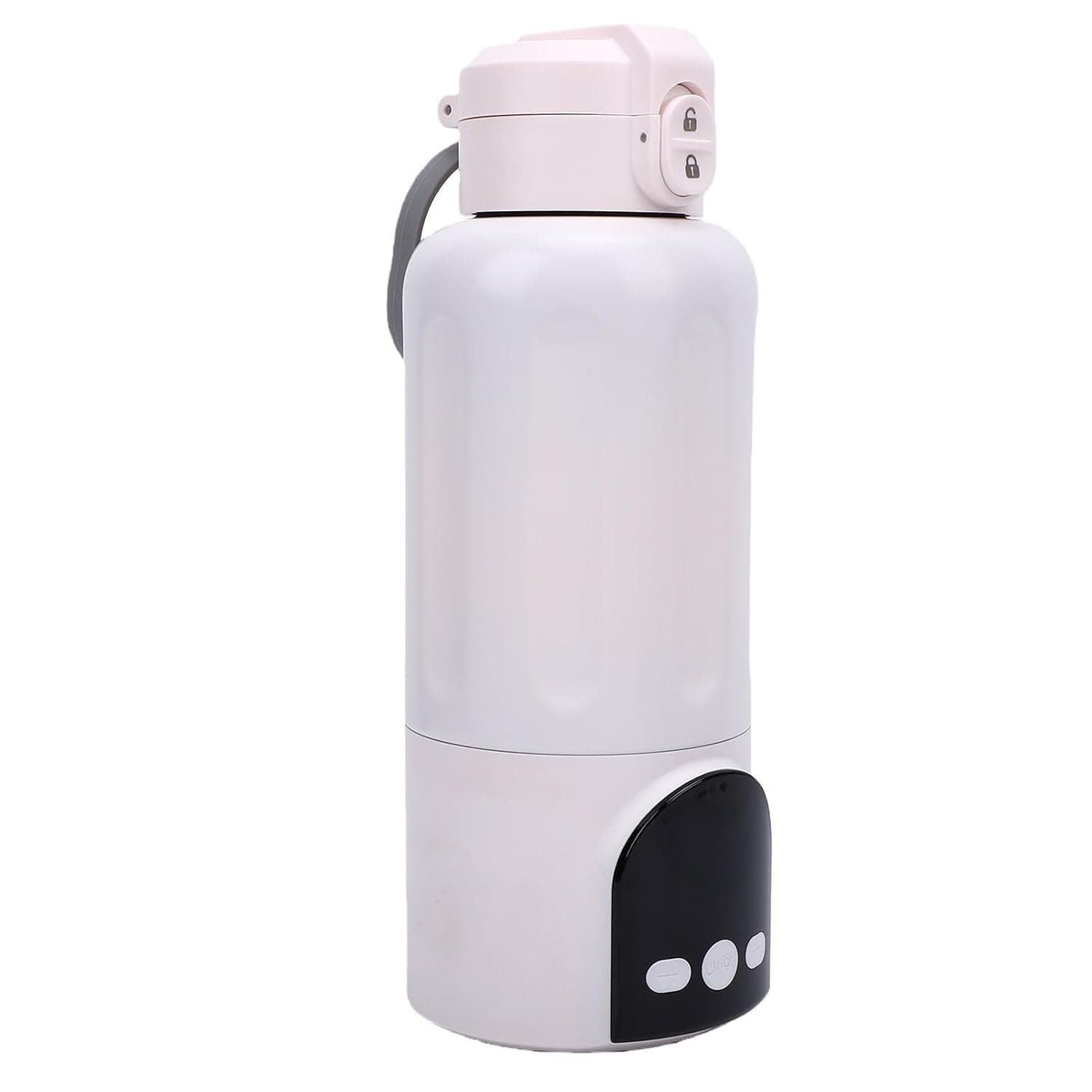Portable Bottle Warmer, 500ml Automatic Temperature Control 12000mAh USB Rechargeable Travel Milk Warmer, Portable Breastmilk with USB Cable for Travel Outdoor (White)