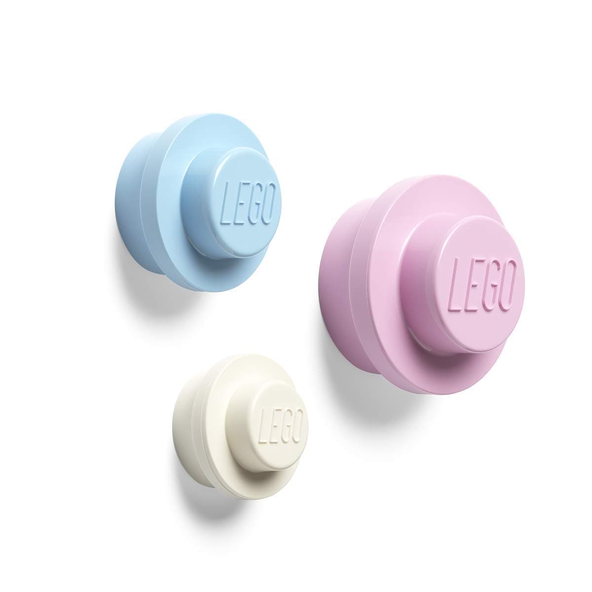 Room Copenhagen 40161736 Lego Wall Hanger Set, Pink/Blue/White