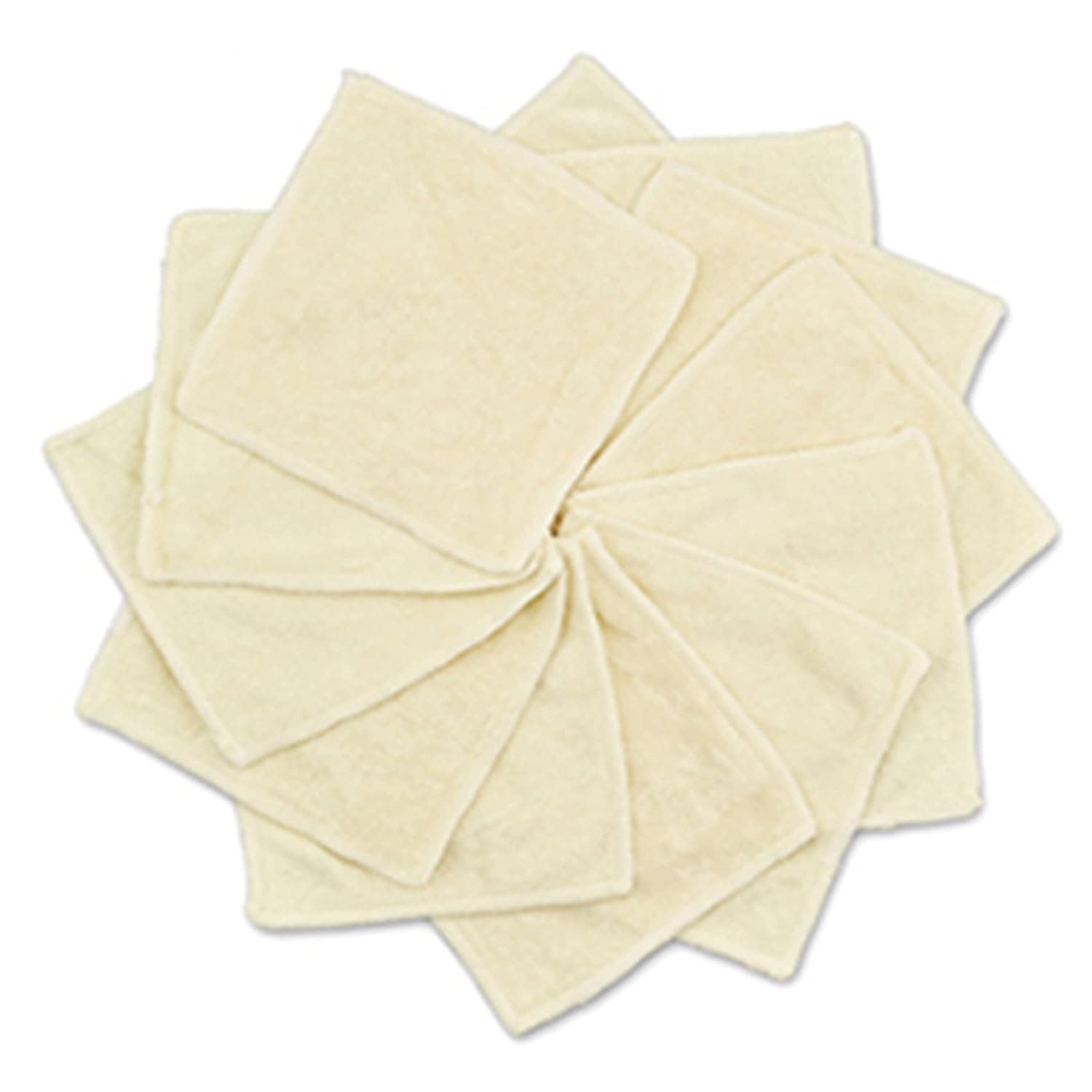 babygoal 12-Pack Rayon from Bamboo Baby Cloth Wipes- Reusable & Washable Small Saliva Towels for Newborns- Ultra-Soft Face Wipes