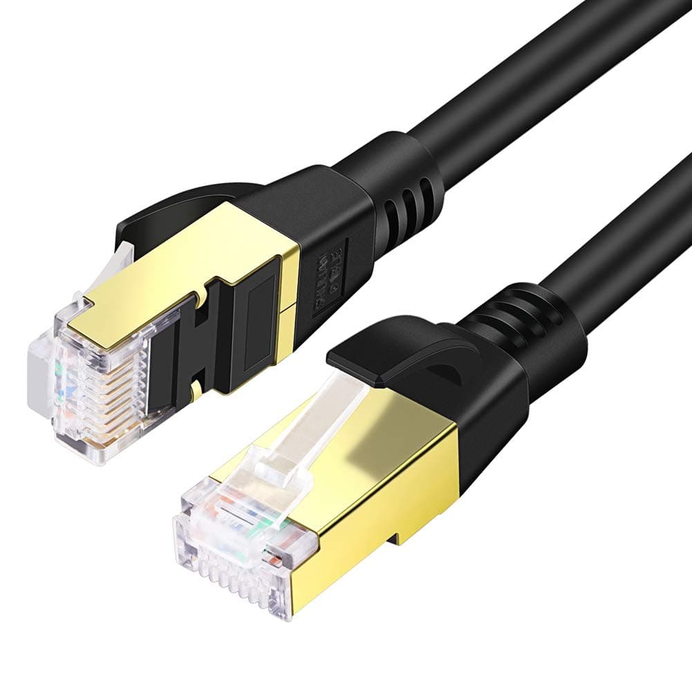 Cat 8 Ethernet Cable, Cat 8 High Speed 40Gbps 2000MHz RJ45 Ethernet LAN Cable Compatible with Router Modem Xbox Gaming Switch PC TV (5M)