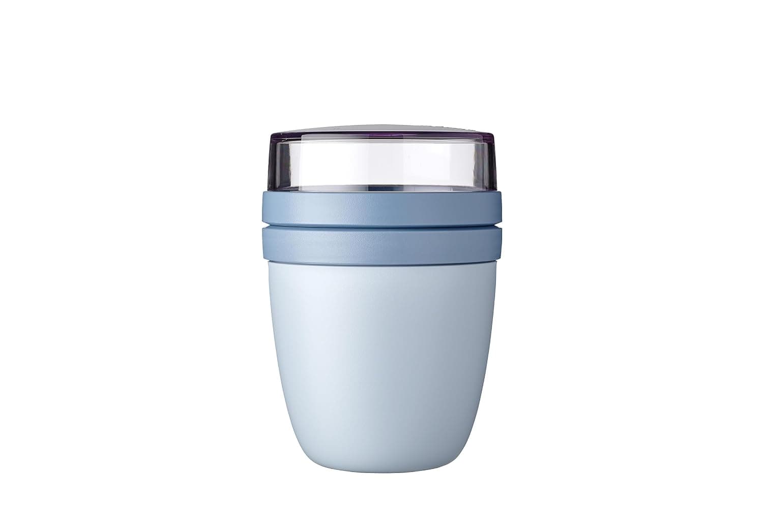Mepal – Lunchpot Ellipse – Practical Yoghurt Cup & Muesli Cup – Separate Compartments for Yoghurt & Muesli - Suitable for Freezer, Microwave & Dishwasher – 500 ml + 200 ml – Nordic Blue