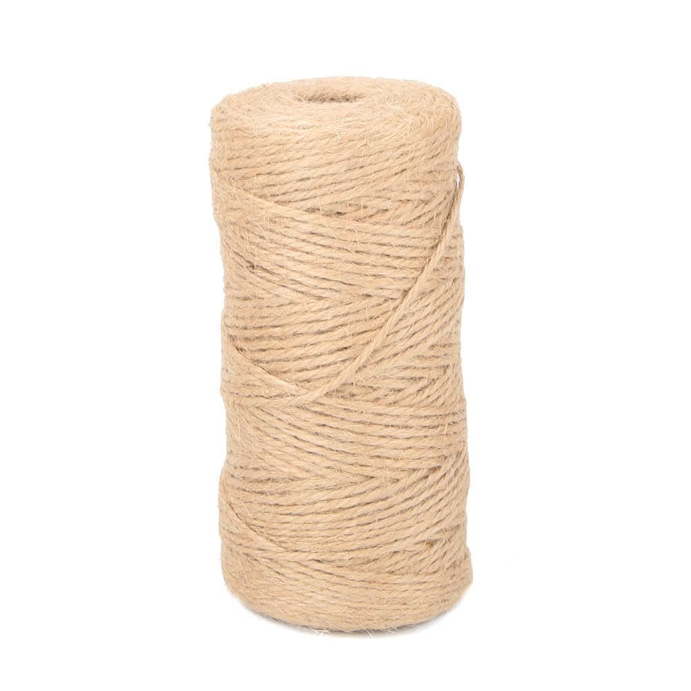 Cotton String Braid Cord, 328 Feet Hand Stitching Craft Vintage Braid Cord Arts Crafts Gift Twine Gift Wrapping Twine for DIY Crafts, Decoration, Bundling, Gardening and Recycling(Natural Twine)