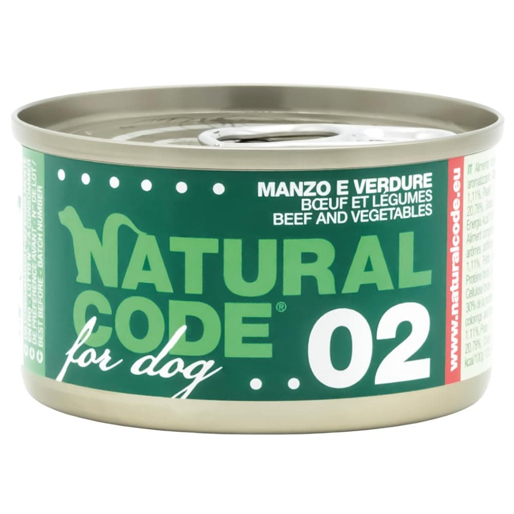 Natural Code Dog Wet Food Beef & Vegetables Adult 90g
