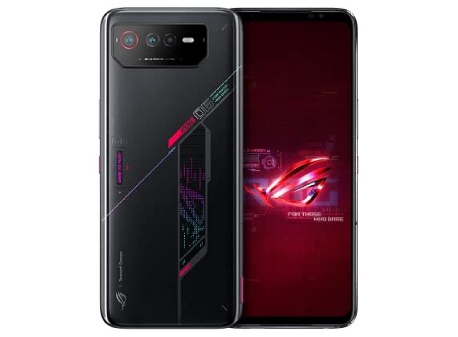ASUS ROG Phone 6, Qualcomm Snapdragon 8+ Gen 1, SM8475, 6.78" FHD+ (2448x1080) 165Hz, 16GB RAM, 512GB Storage, Android 13, 50MP Rear Camera + 12MP Front Camera, 6000mAh, Dual Sim, Black, UK