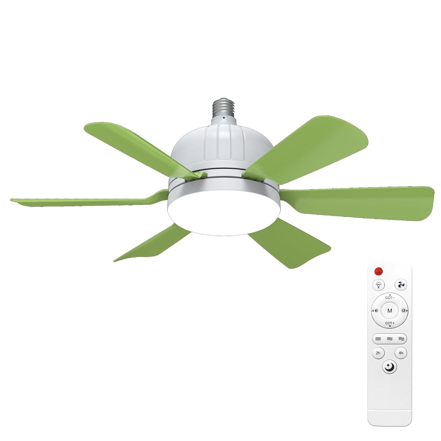 Labymos Silent Removable Fan Blade Fan Light Six Blade Fan Light 3000K-6500K Color Temperature Adjustable With Remote Control for Home Bedroom Kids Study Room Living Room