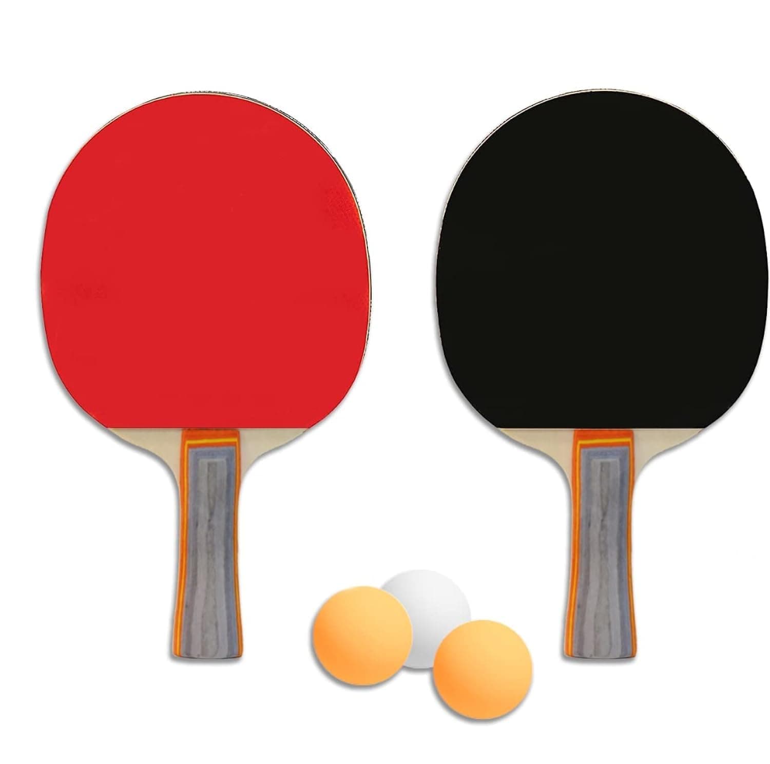 SKY LAND Professional Table Tennis Racquet Set Including 2 Ping Pong Rackets and 3 Balls, Black, EM-9350 | Professional table tennis set with 2 rackets and 3 balls for training, practice, family games and indoor or outdoor play.