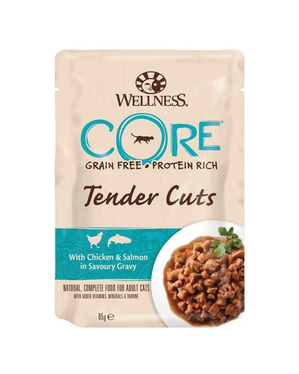 Wellness Core Cat Wet Food Tender Cuts Chicken Salmon in Gravy 85g