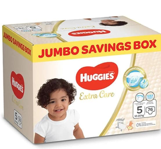 Huggies Extra Care Open Diaper Size 5 (12-22 KG) 76 Diapers