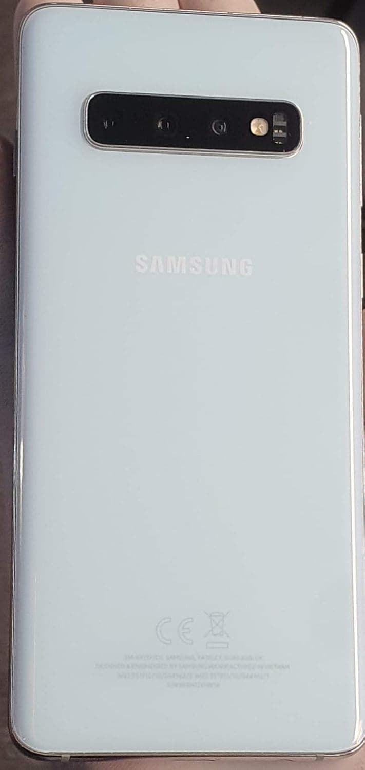 Samsung Galaxy S10 128GB / 8GB RAM SM-G973F Hybrid/Dual-SIM (GSM Only, No CDMA) Factory Unlocked 4G/LTE Smartphone - International Version (Prism White)