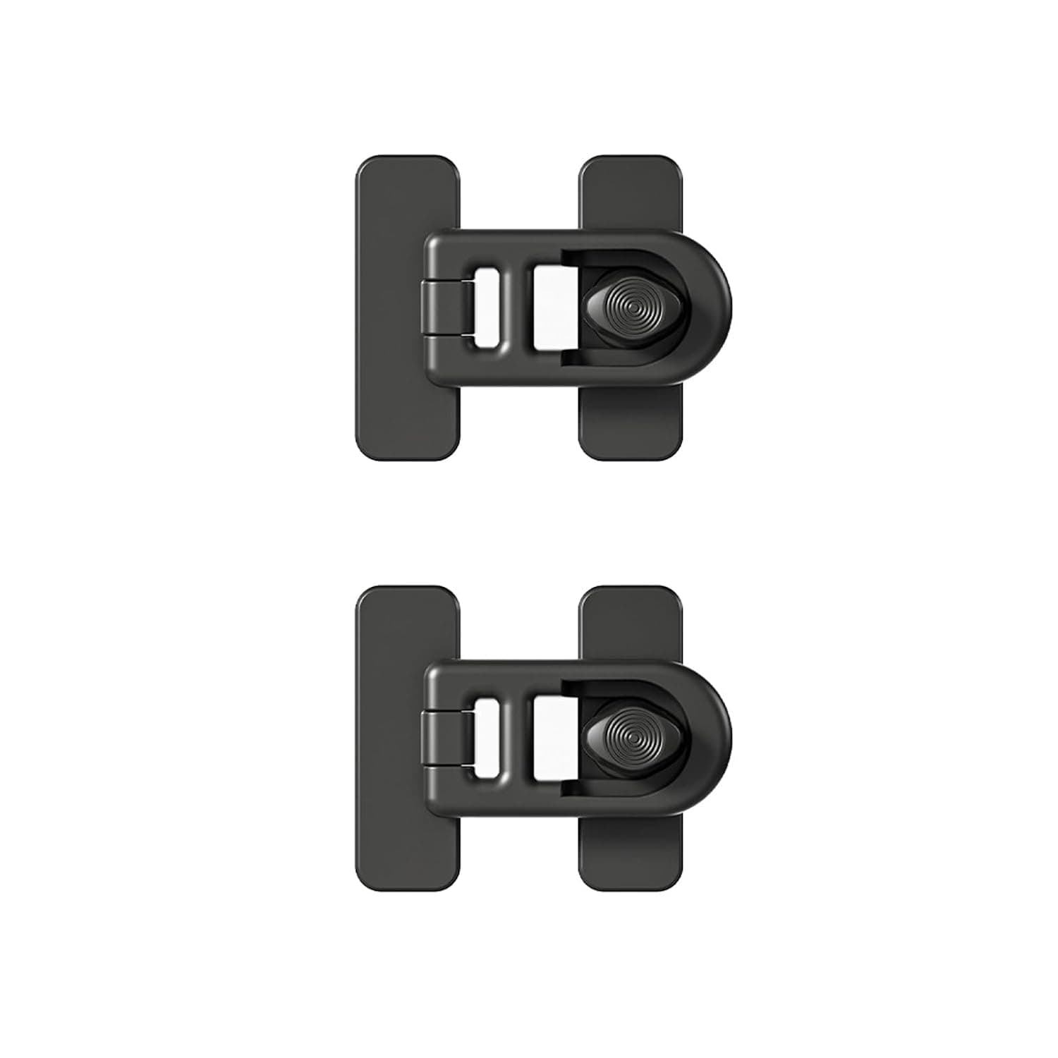 Child Safety Refrigerator Lock 2 Pcs Multipurpose Baby Cabinet Locks Home Multi-Functional Safety Lock - No Drill with Adhesive Child Proof Door Latch for Oven, Closet, Drawer (Black)
