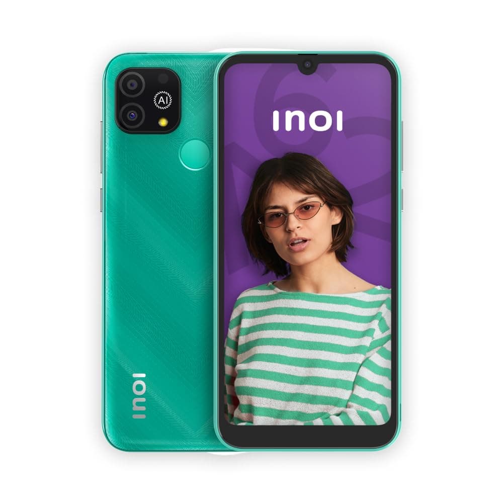 INOI A62, 4G LTE, 2GB RAM + 64GB, IPS HD+ Display, Dual Camera, Green, Middle East Version, 1 year warranty