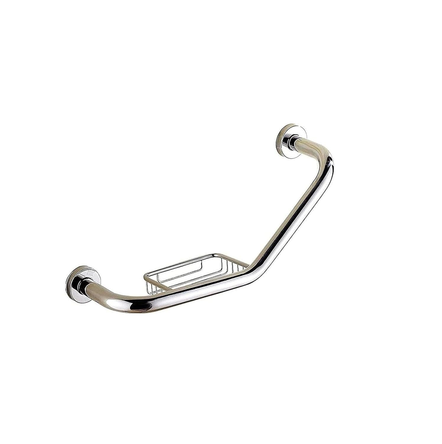 Shower Grab Bars Safe Railing Bathtub Grab Bar Toilet Grab Bar Safety Railing Handle Reachable Armrest Bathroom Handle with Soap Basket