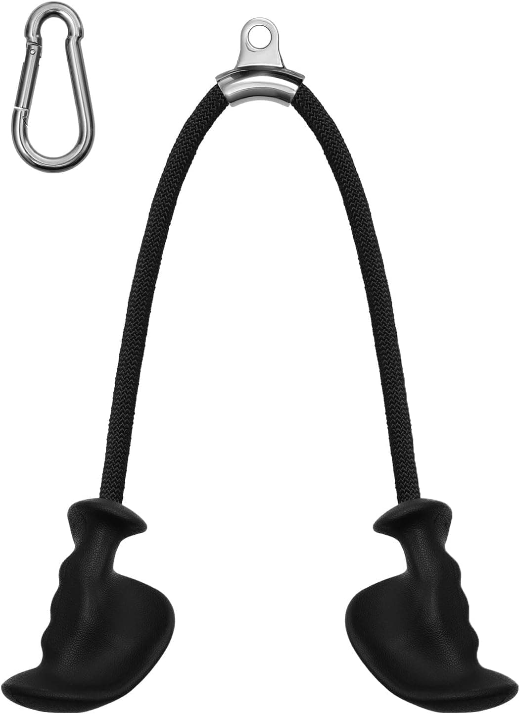 Oasisgalore Gym Hand Grips Rope for Triceps Exercises,Black Fitness Pull Down Handles with Ergonomic Forearm Trainer Grip حبل سحب مطاطي