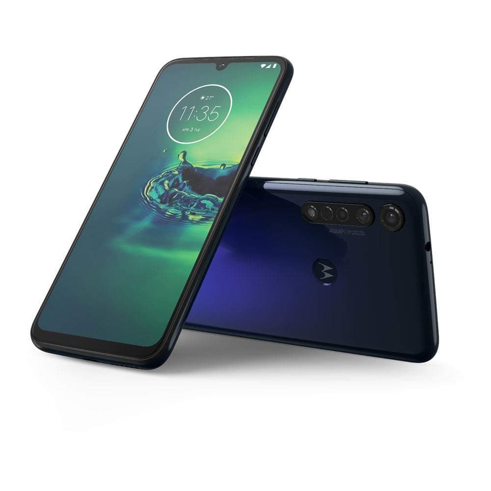 Motorola Moto G8 Plus Dual-SIM 64GB ROM + 4GB RAM (GSM Only, No CDMA) Factory Unlocked Android 4G/LTE Smartphone (Cosmic Blue) - International Version