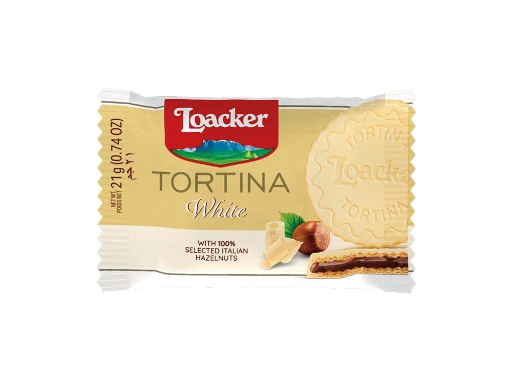 Loacker White Tortina, 21 gm