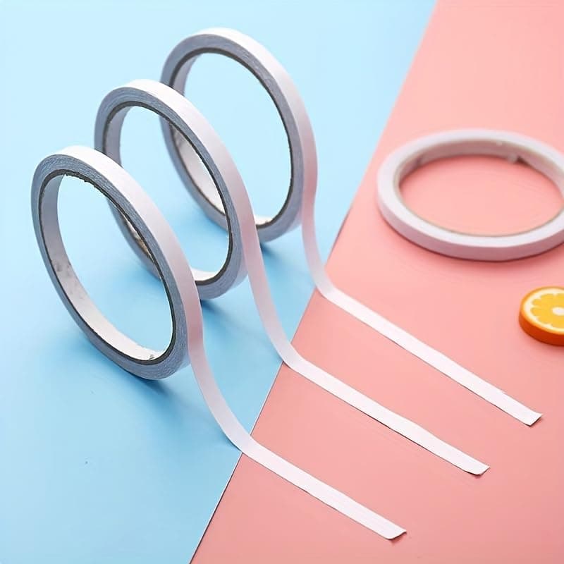 10pcs Double Sided Sticky Tape, Strong Adhesive Clear Tape, 5mm脳8m Multipurpose for Craft DIY, Scrapbooking, Card Making, Gift Wrapping, Office & School Supplies
