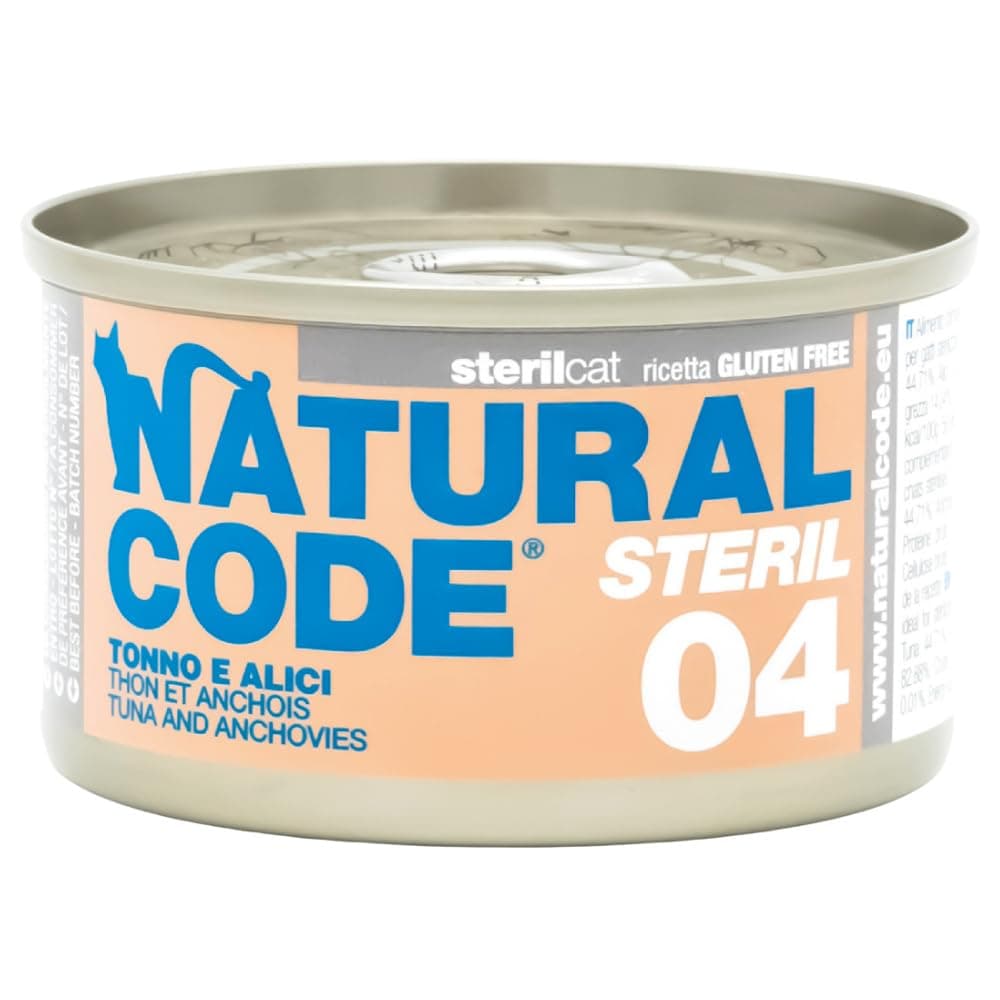 Natural Code Sterlised Cat Wet Food Tuna & Anchovies 85g