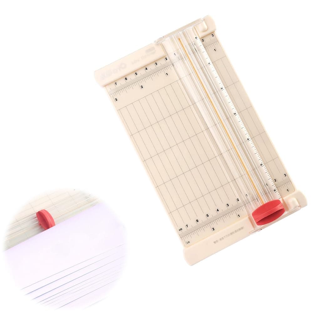 Mini Portable Paper Cutter Craft Paper Trimmer, SYOSI 6.3 Inch Cutting Length with Straight Cutter Head and Scale, for Paper Photos Pictures Cards Scrapbooking Tool