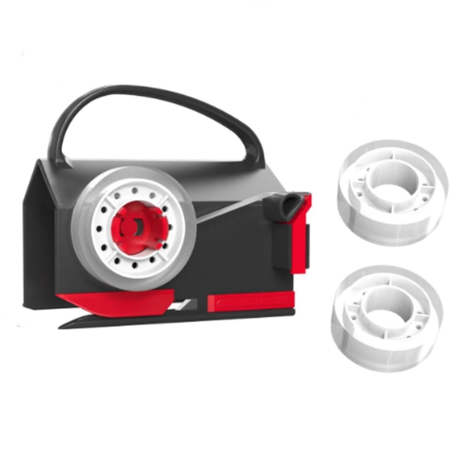Wrapping Paper Cutter & Tape Dispenser |2 in 1 Gift Paper Tool with 2 Ribbons |for & Birthday |Black