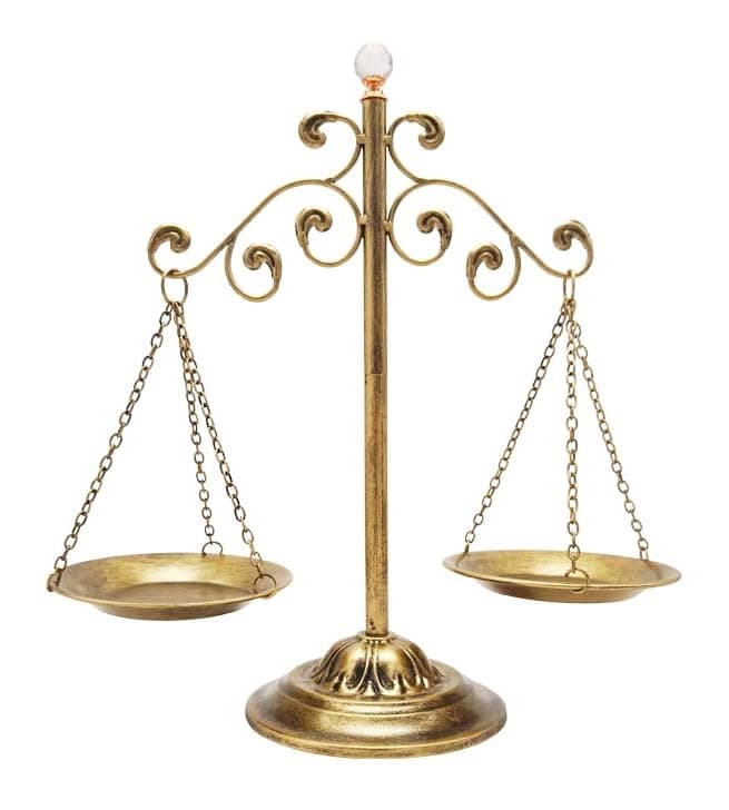 Antique Scale of Justice | Fairness Balance Libra Scale | Lawyer Office Décor | Law Art Vintage Style Sculpture | Unique Gift Ideas for Attorney Law Student Judge Retirement | Bronze