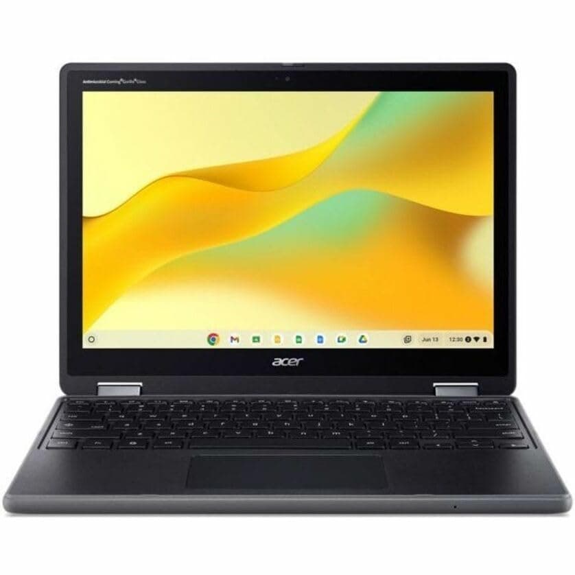 Acer Chromebook Spin 512 R857T R857T-C54W 12.2" Touchscreen Convertible 2 in 1 Chromebook - WUXGA - 60 Hz - Intel N-Series N150-8 GB - 64 GB Flash Memory - English (US) Keyboard - Black