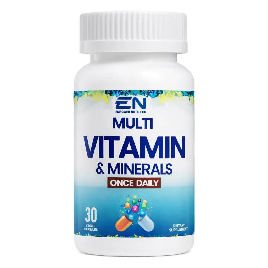 Multivitamin & Minerals – Complete Daily Vitamins & Mineral Complex, Vegan-Friendly, Once-Daily Supplement (30 Veggie Capsules)