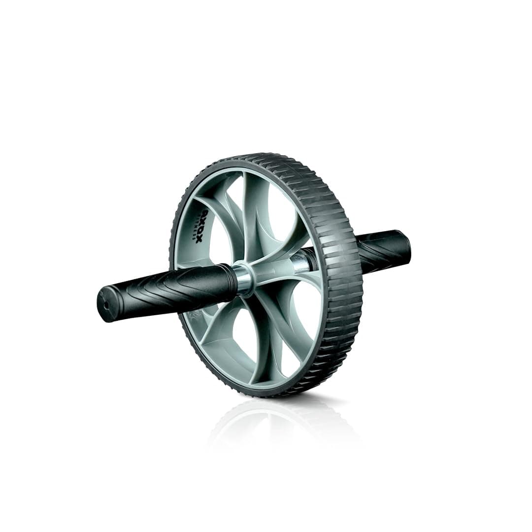 Axox Fitness Ab Roller Exercise Wheel for Core Strength, Abs & Abdominal Training – Heavy Duty TPR Wheel, Steel Core, Non-Slip Handles, Home Gym & Travel Workout Equipment