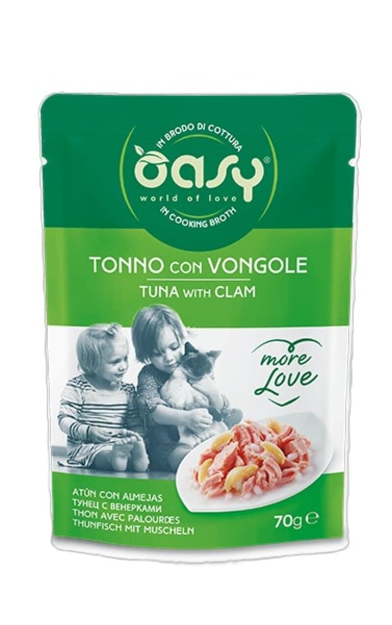 Oasy Naturi Tuna Wet Cat Food With Clams In Jelly 70 g