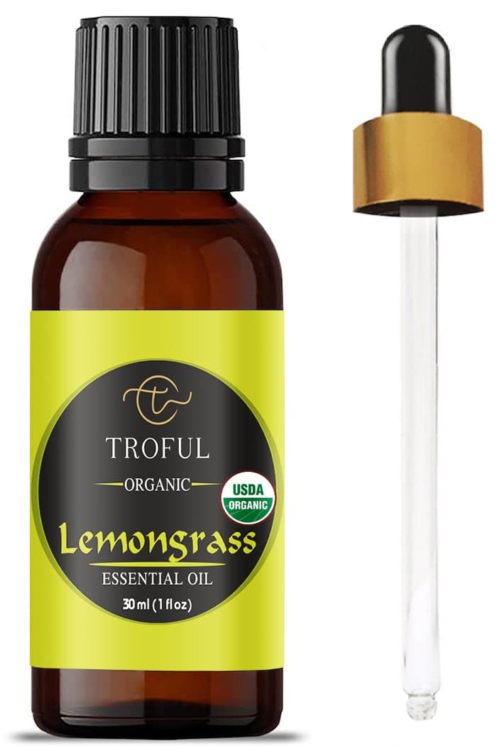 زيت عشبة الليمون العطري العضوي من تروفول، 30 مل - زيت علاجي طبيعي نقي 100% للعلاج بالروائح العطرية وموزع الروائح والعناية بالوجه والشعر والجسم