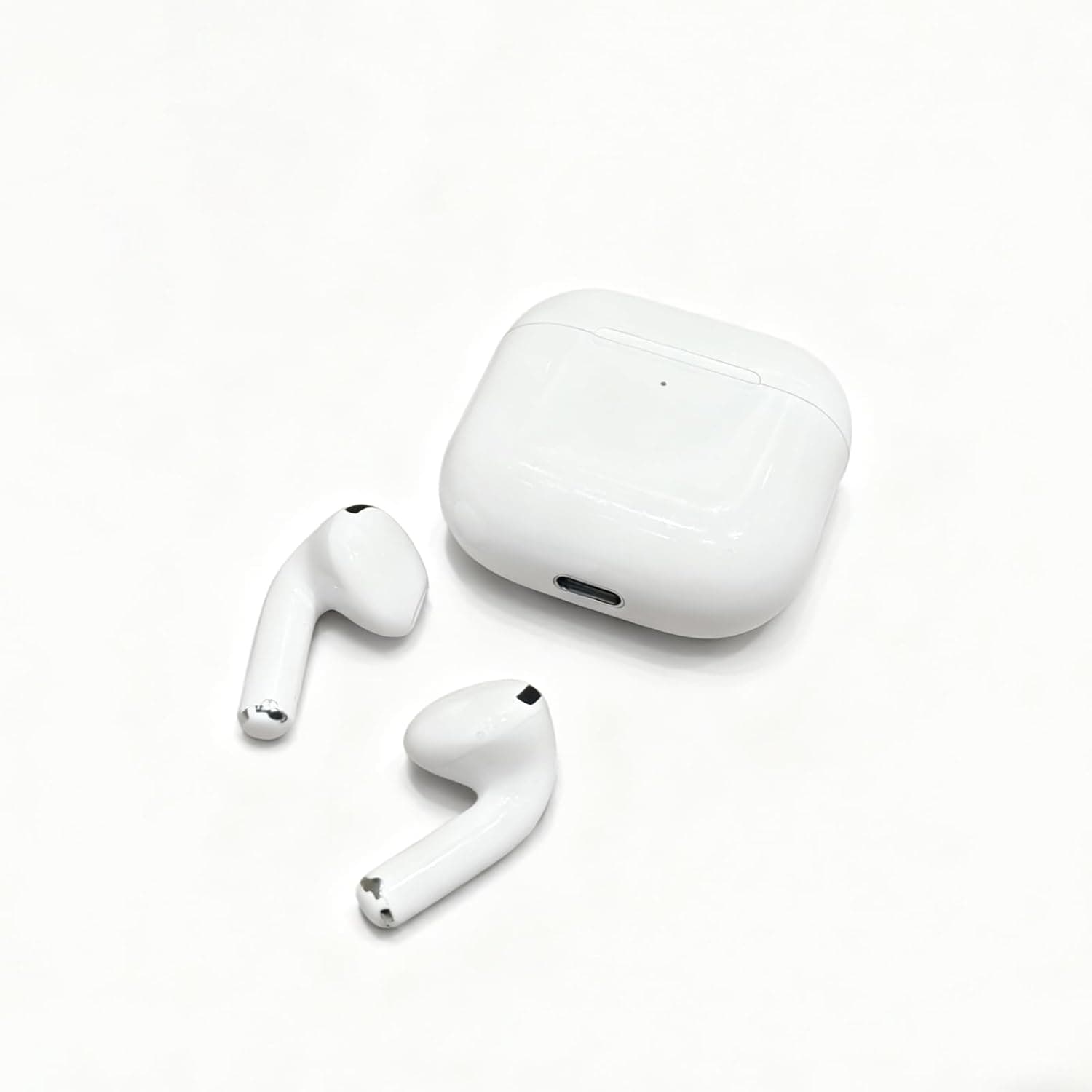 White Bluetooth 5.3 Wireless Earbuds: Active Noise Cancellation, 3D Stereo Sound & Deep Bass, IPX-Rated Sports Earphones, Compatible with Android, Samsung & iPhone