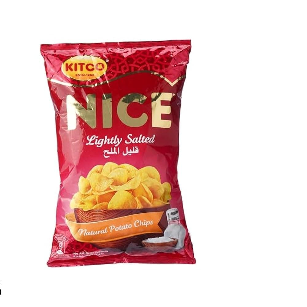 Kitco Nice Lightly Salted Natural Potato Chips, 150 g - Pack of 1