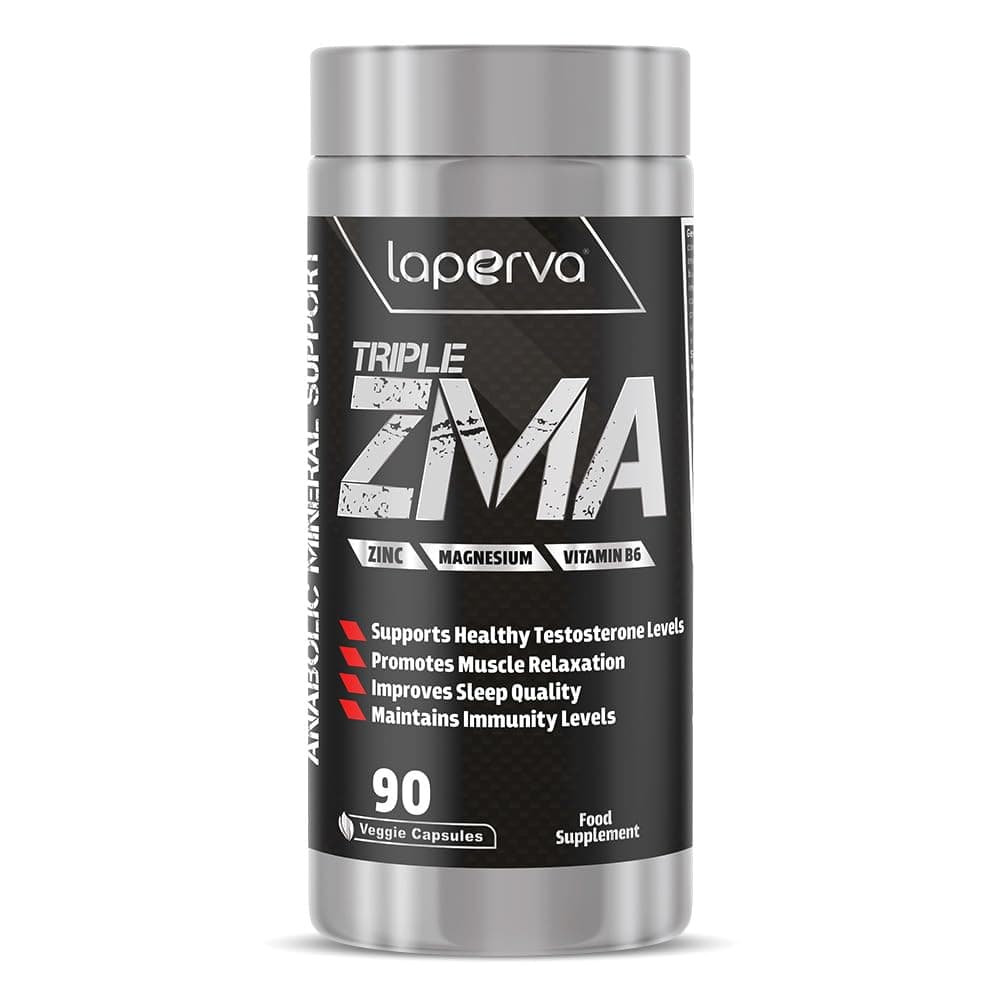 Laperva Triple ZMA – Zinc, Magnesium & Vitamin B6 Supplement (90 Veggie Capsules)
