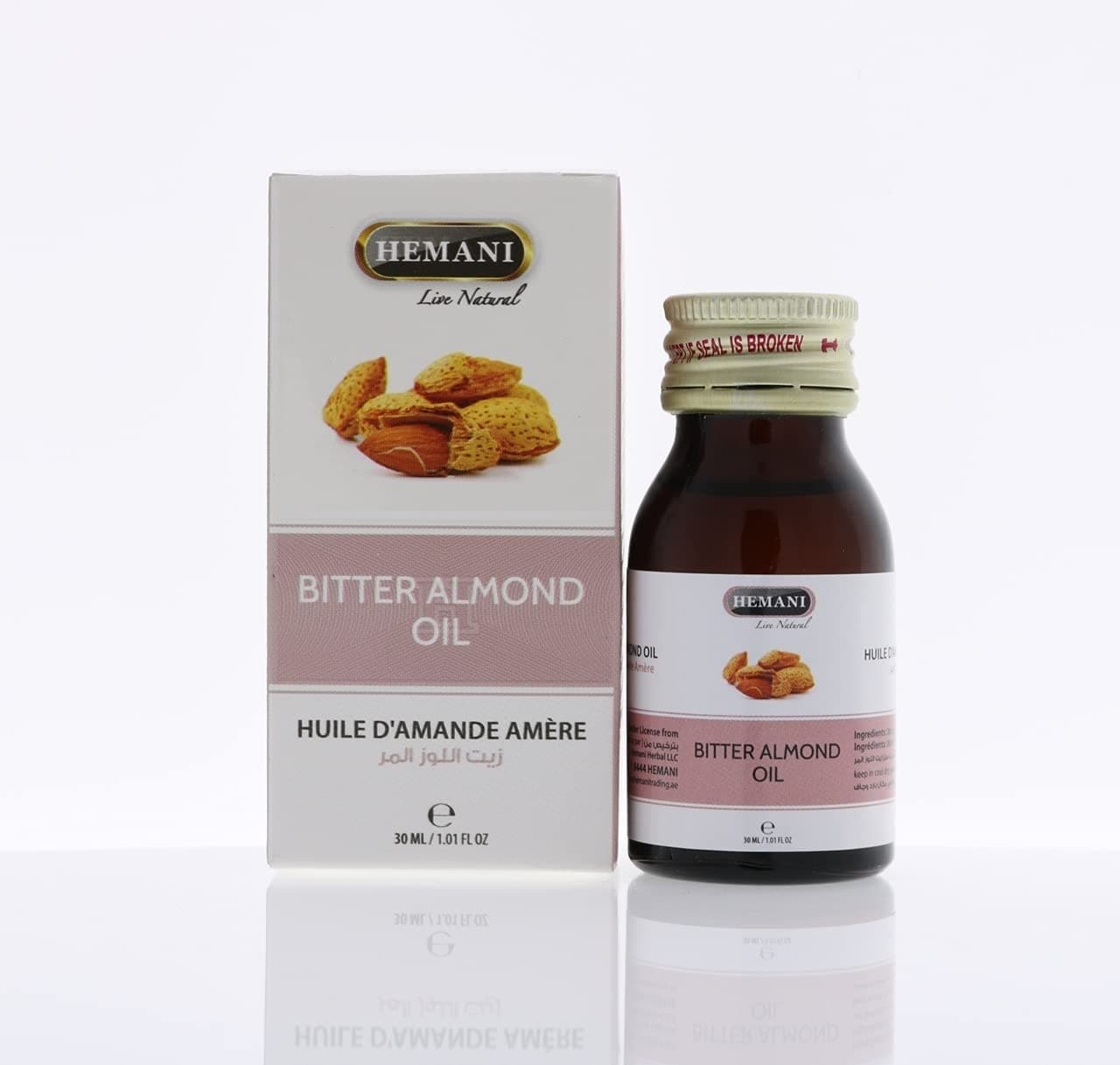 زيت اللوز المر - زيت عطري عشبي طبيعي 100% مضغوط على البارد