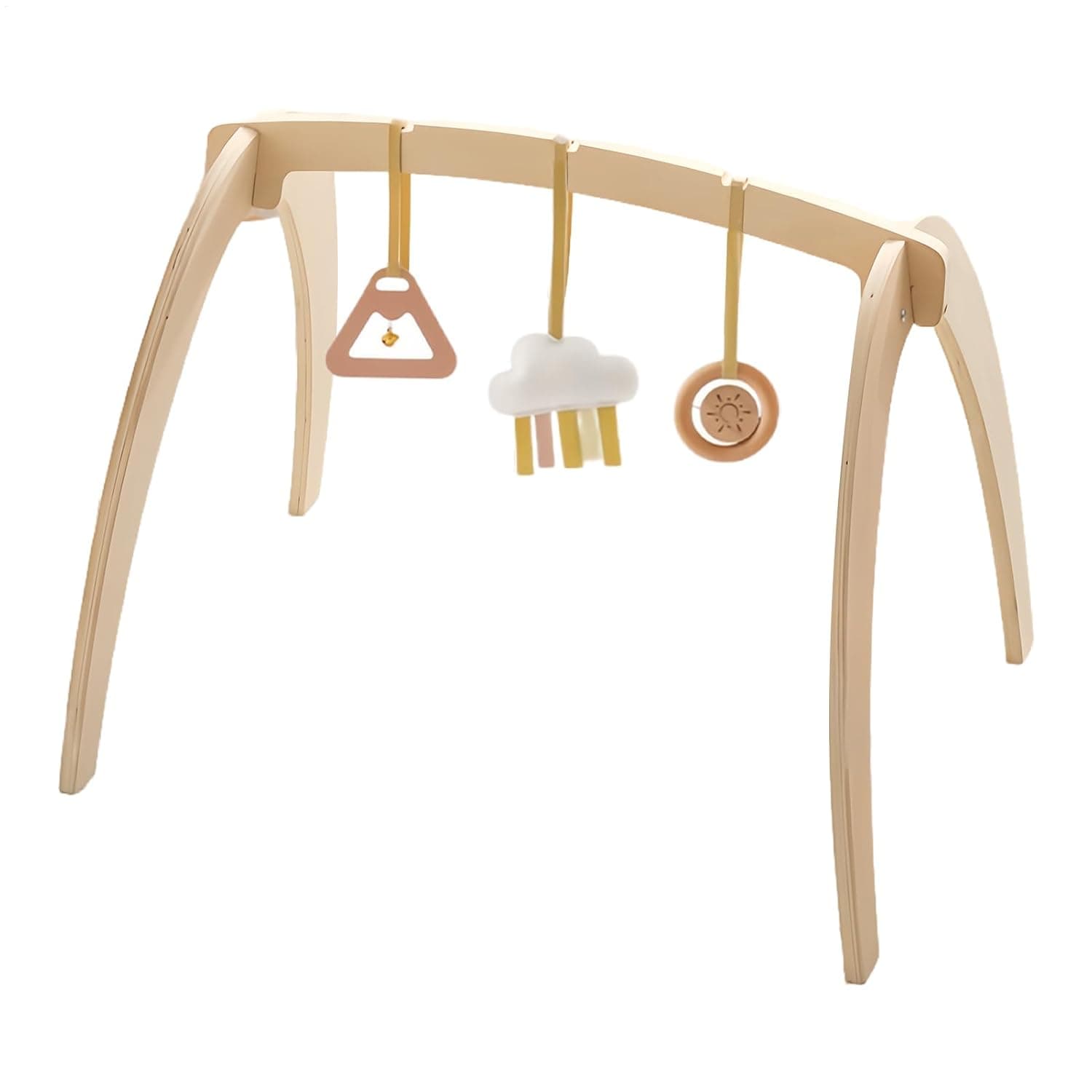 Infant Play Gym Sensory Educational Wooden Foldable | Kids Play Gym Detachable Sensory Toys for Little Girls Kids Shower Birthday Bedroom Indoor Outdoor Nursery Living Room Home