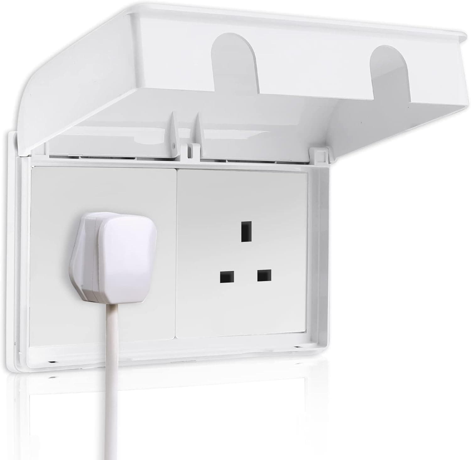 Aputue Electric Outlet Covers, 2Pcs Baby Safety Outlet Cover Box for Standard & Decora Plugs, Child Proof Electrical Protector with Double Lock System, Essential Baby Proofing Kit for Home Safety