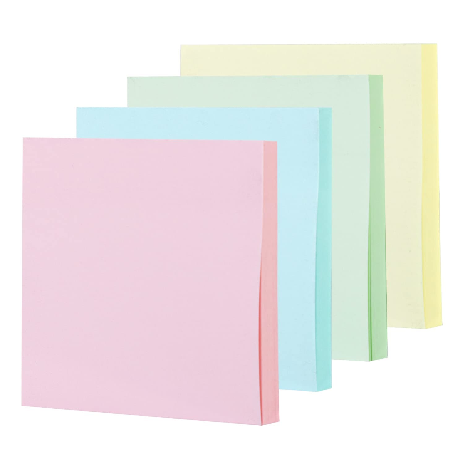 Deli Memo Sticky Notes 4-Piece Set, Multicolor