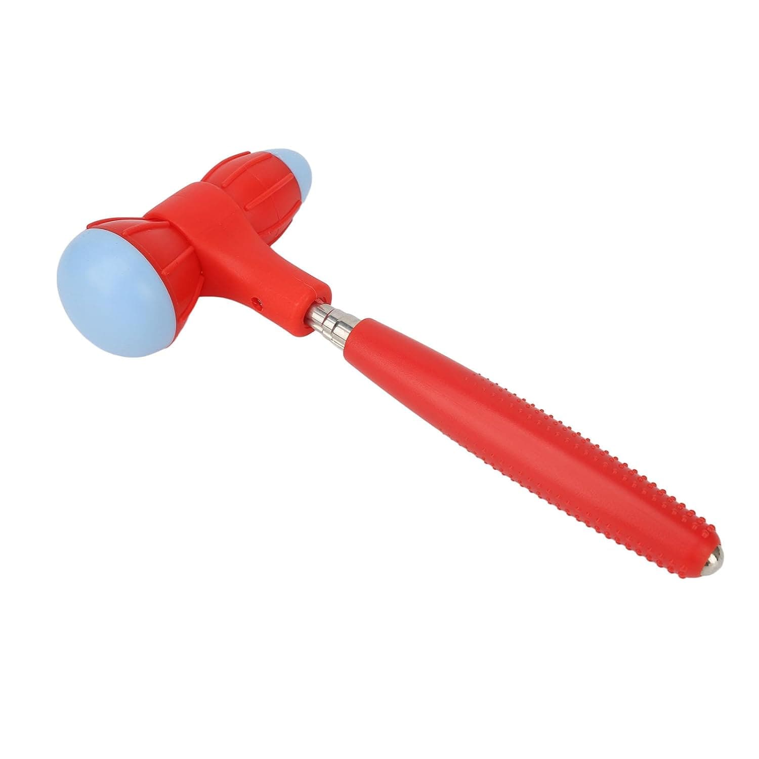 Retractable Massage Hammer, Bendable Ergonomic Design Low Noise Double End Massager Tool, with Nonslip Handle, for Shoulders Back Arms Legs