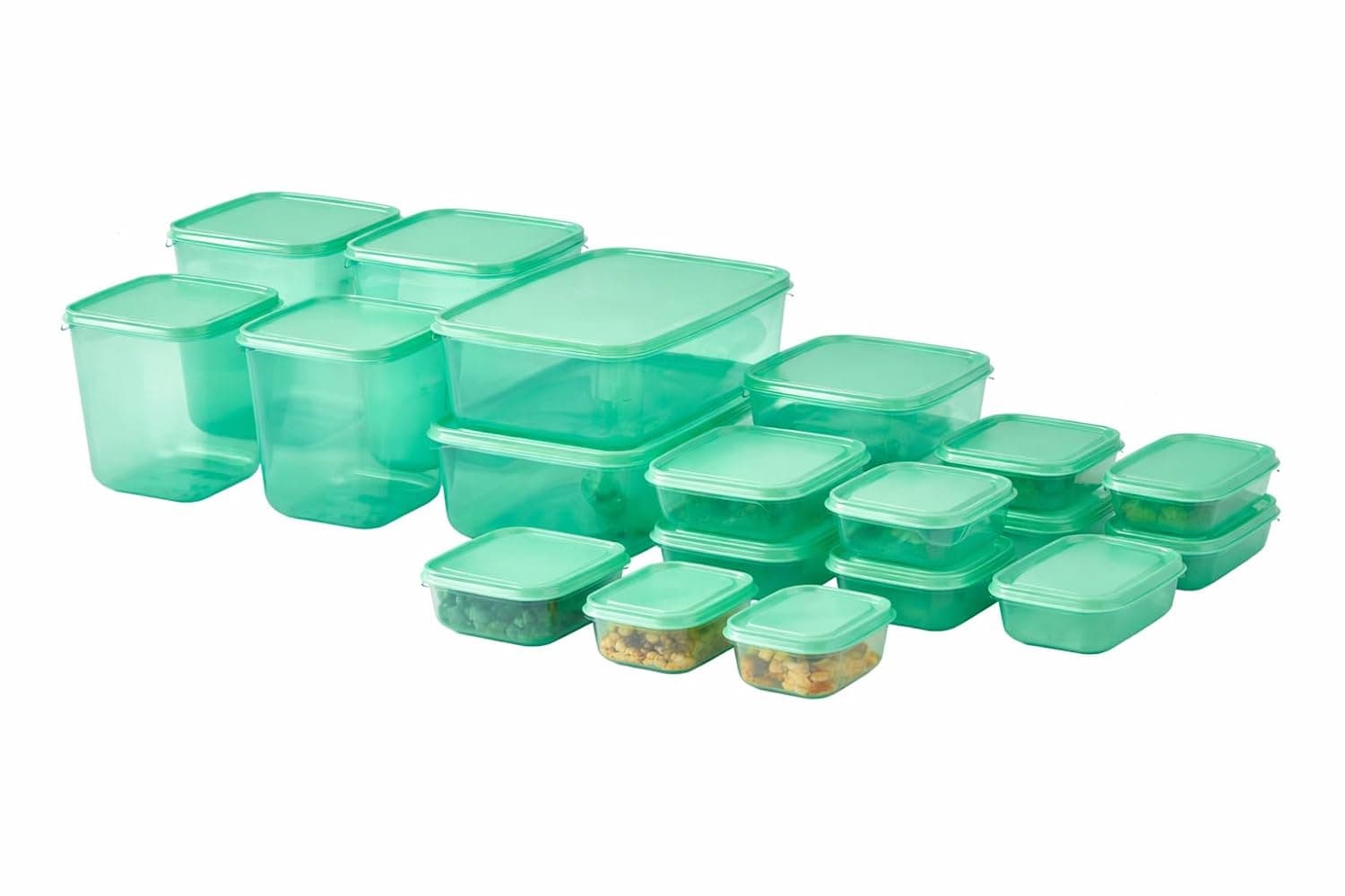 IKEA PRUTA BPA FREE FOOD CONTAINER, SET OF 17, MICROWAVE,FREEZER,DISHWASHER-SAFE ;from#bestshop201314