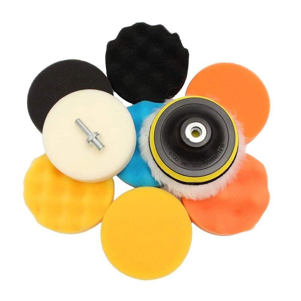 11pcs Polishing Pads for Car Polisher Sponge Buffing Pads Car Polishing Kit with Drill Adapter Car Care Waxing Buffing Pads for Car Polisher Buffer Attachment